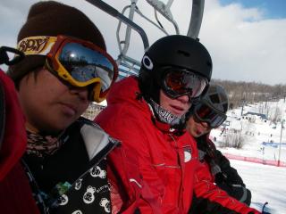 Instructors chilling out on the chair