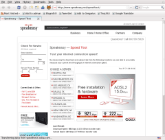 SF Pacbell DSL speedtest - lowest tier