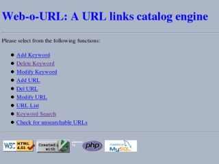 Web-o-URL admin interface